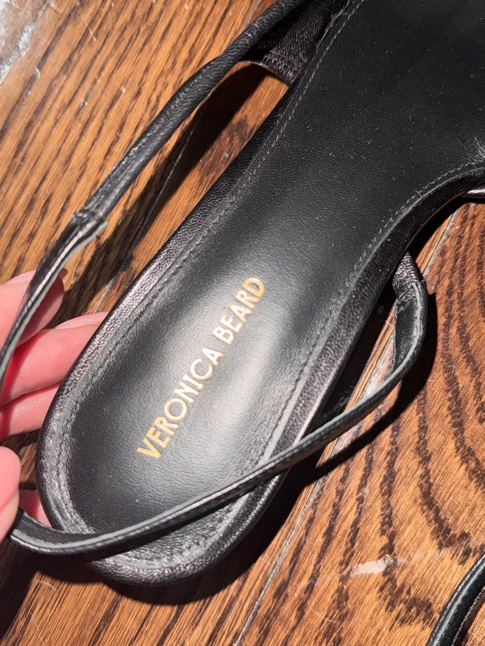 Like New 9.5 Veronica Beard Cecille Mesh Black Pointed Toe Slingback Flat